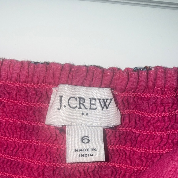 J. Crew Pink Floral Midi Dress with Puff Sleeves - Picture 4 of 5